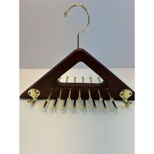 Gentlemens Tie Caddy – Wood holds 30 Ties with Belt Loops
